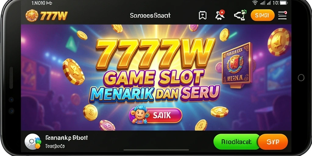 Screenshot gameplay 7777W, menampilkan putaran slot yang menyenangkan.