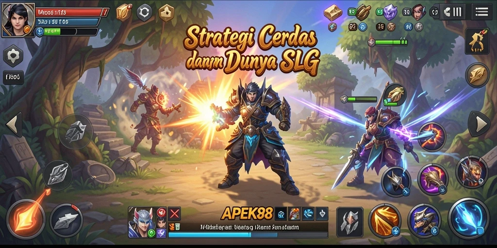 Screen utama APEK88 menampilkan grafik pertempuran yang dinamis.