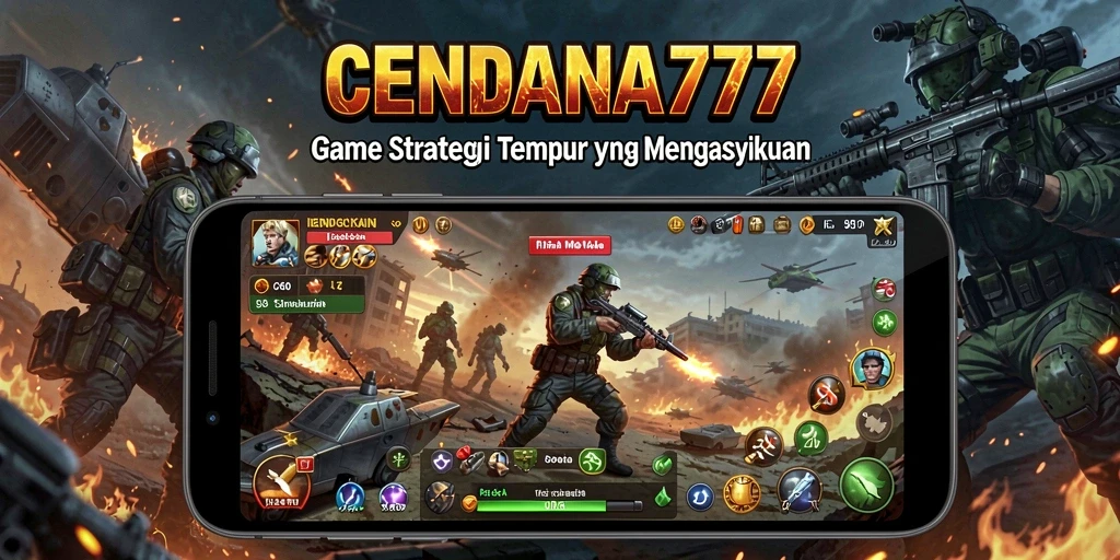 Screenshot menunjukkan pertempuran strategis yang mendebarkan di CENDANA777.