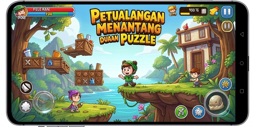 Gameplay F08 yang penuh tantangan dalam puzzle yang menarik.
