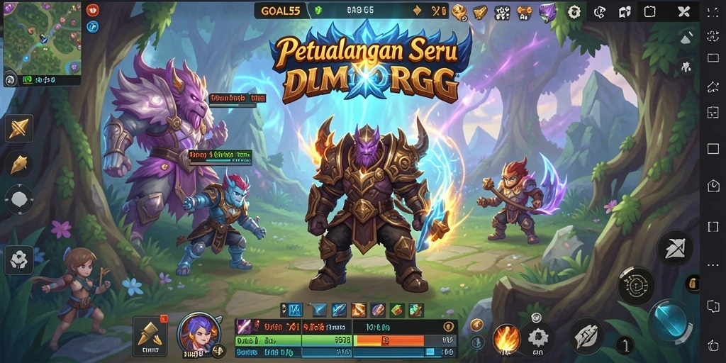 Screenshot utama menunjukkan petualangan seru dalam gameplay MMORPG.