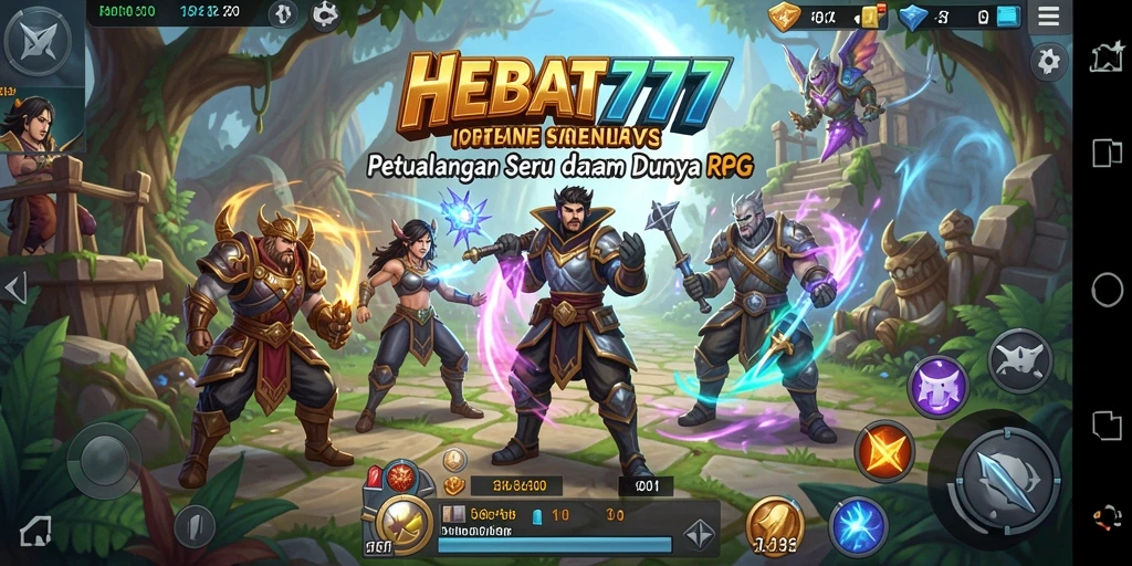 Gambaran dari gameplay RPG di HEBAT777 yang seru.