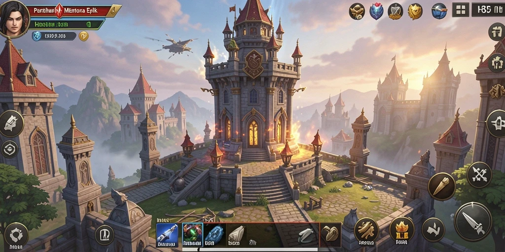 Gameplay menara pertahanan yang menegangkan dan strategis.