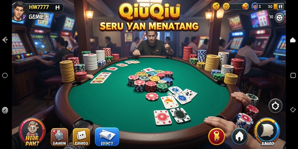 Tampilan gameplay QiuQiu yang menantang dan menarik.
