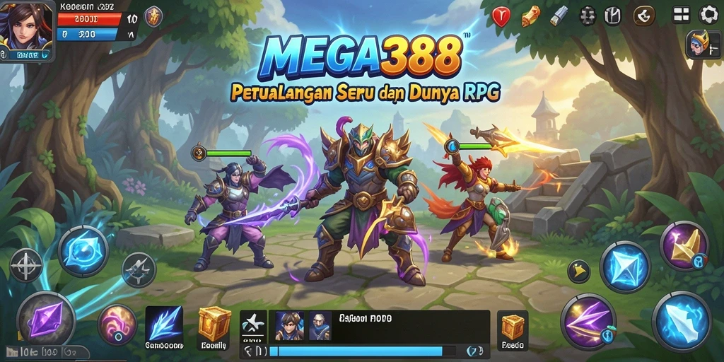 Gameplay menakjubkan di dunia RPG MEGA388 dengan pertarungan yang dinamis.