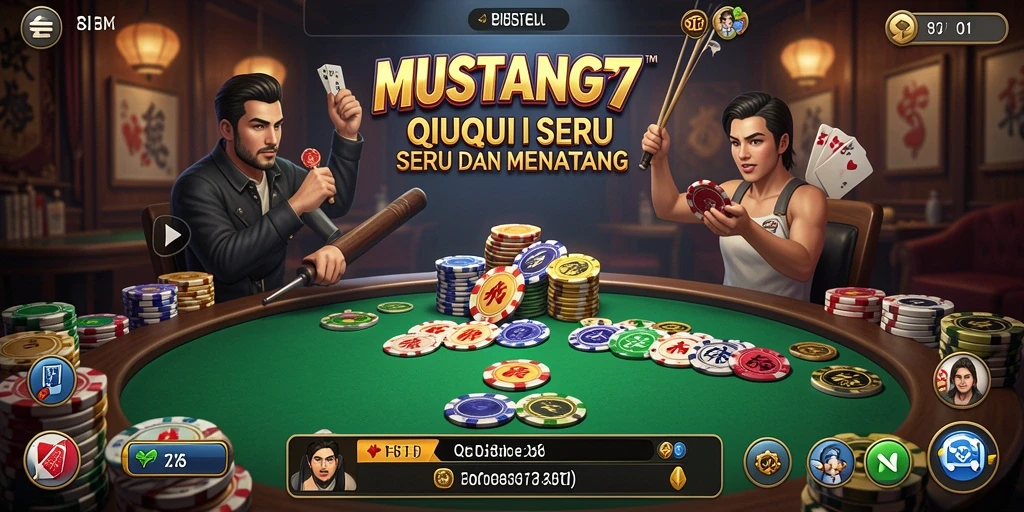 Screenshot gameplay MUSTANG77 menampilkan keseruan permainan QiuQiu.
