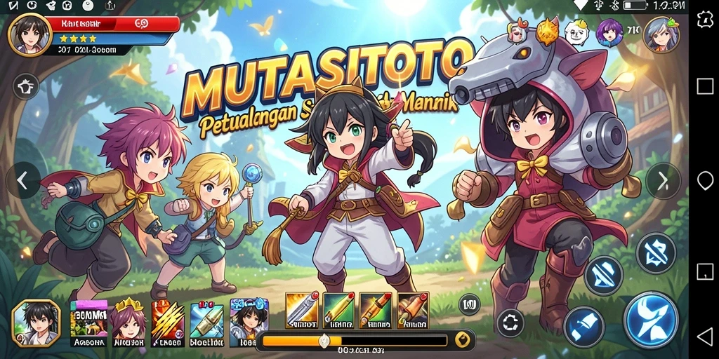 Tampilan gameplay seru dari MUTASITOTO di dunia anime.
