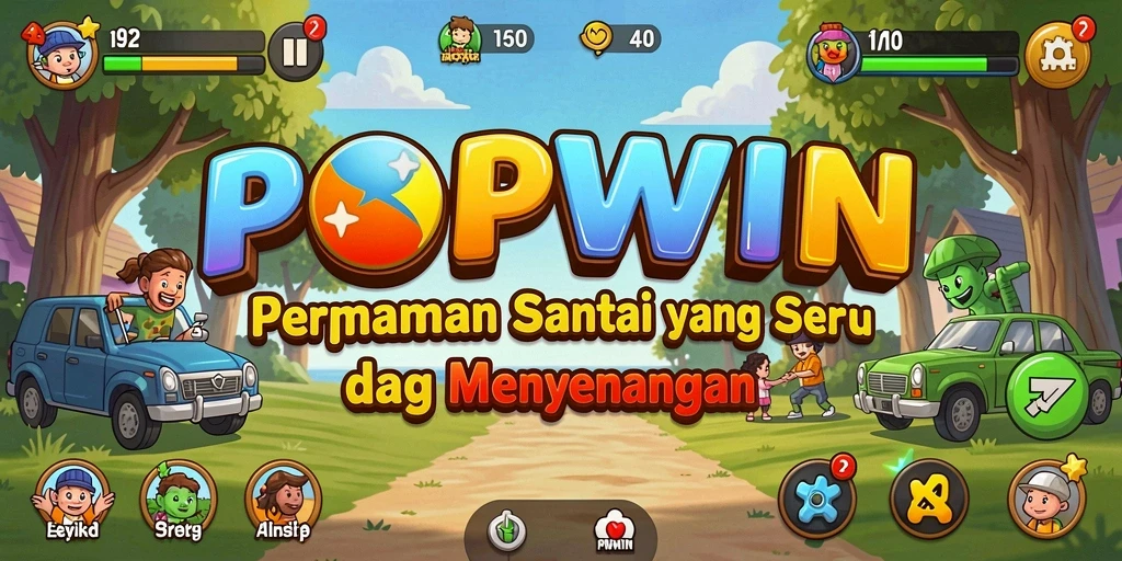 Tampilan menarik dari gameplay <strong>POPWIN</strong> yang penuh warna.