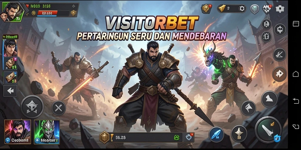 Tampilan menarik dari gameplay pertarungan di VISITORBET.