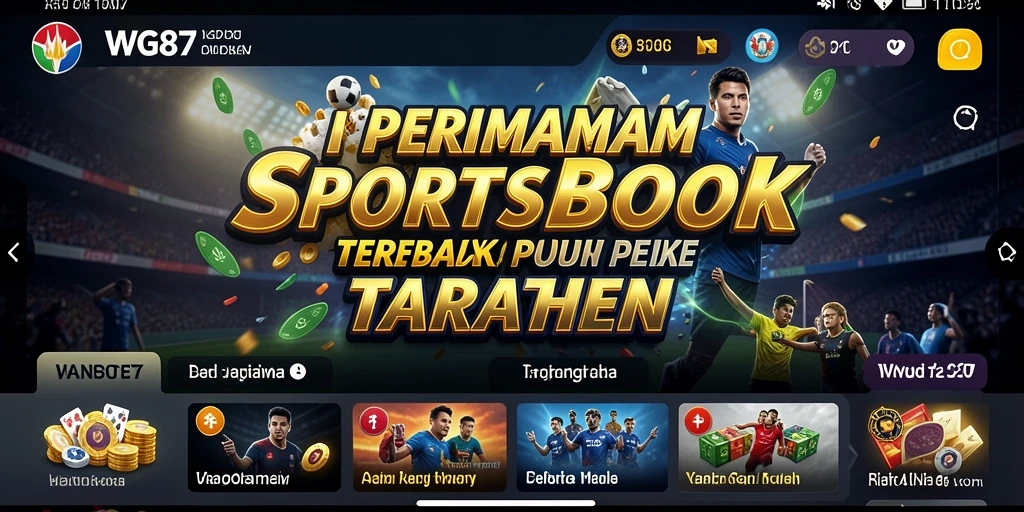 Tampilan gameplay Sportsbook yang mendebarkan dalam WG87.